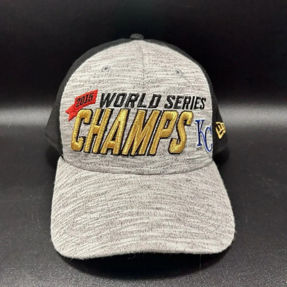 New Kansas City Royals World Series Champs Hat Unisex Grey Adjustable 39Thirty